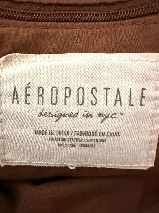 AEROPOSTALE Slouchy Boho Drawstring Bucket Bag Brown Textured - Picture 6 of 7